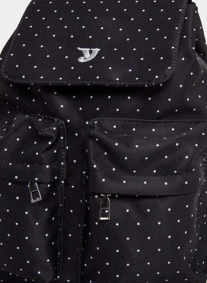 Styli  Star Print Backpack with Pockets  | Best Price UAE