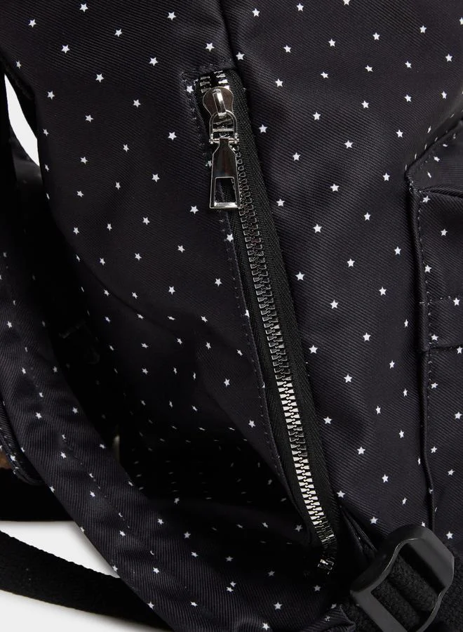 Styli  Star Print Backpack with Pockets  | Best Price UAE