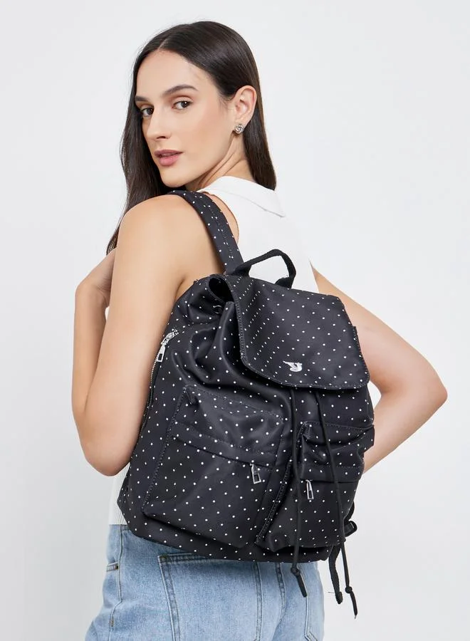 ستايلي Star Print Backpack with Pockets