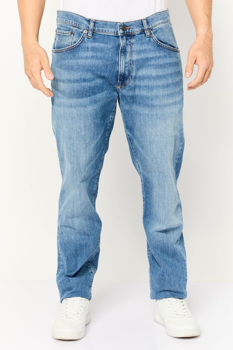 GANT Men Slim Fit Washed Stretchable Denim Jeans, Washed Blue - Image 1