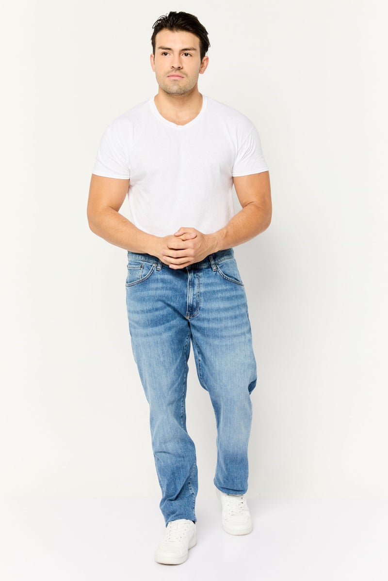 GANT Men Slim Fit Washed Stretchable Denim Jeans, Washed Blue - Image 2
