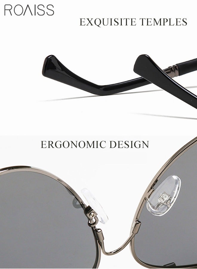 roaiss Polarized Aviator Sunglasses UV400 Protection Sun Glasses with Metal Frame Color Changing Night Driving Glasses Suitable for Driving Fishing Golfing Travelling - Image 4