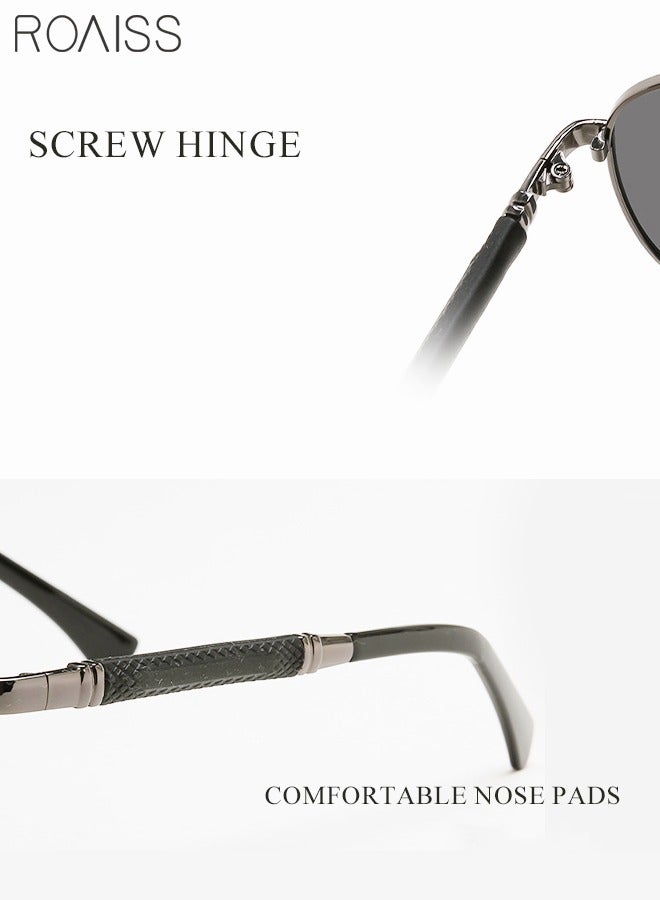 roaiss Polarized Aviator Sunglasses UV400 Protection Sun Glasses with Metal Frame Color Changing Night Driving Glasses Suitable for Driving Fishing Golfing Travelling - Image 5