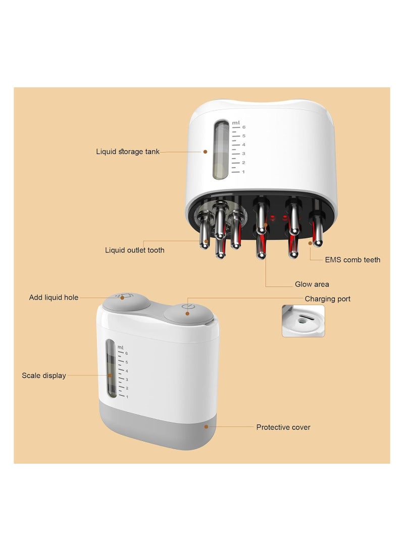 Electric Hair Oil Applicator with Red & Blue Light Vibration, Detachable 6ML Water Tank for Scalp Massage and Hair Growth, Ideal Oil Dispenser for Nourishing Hair. - Image 5