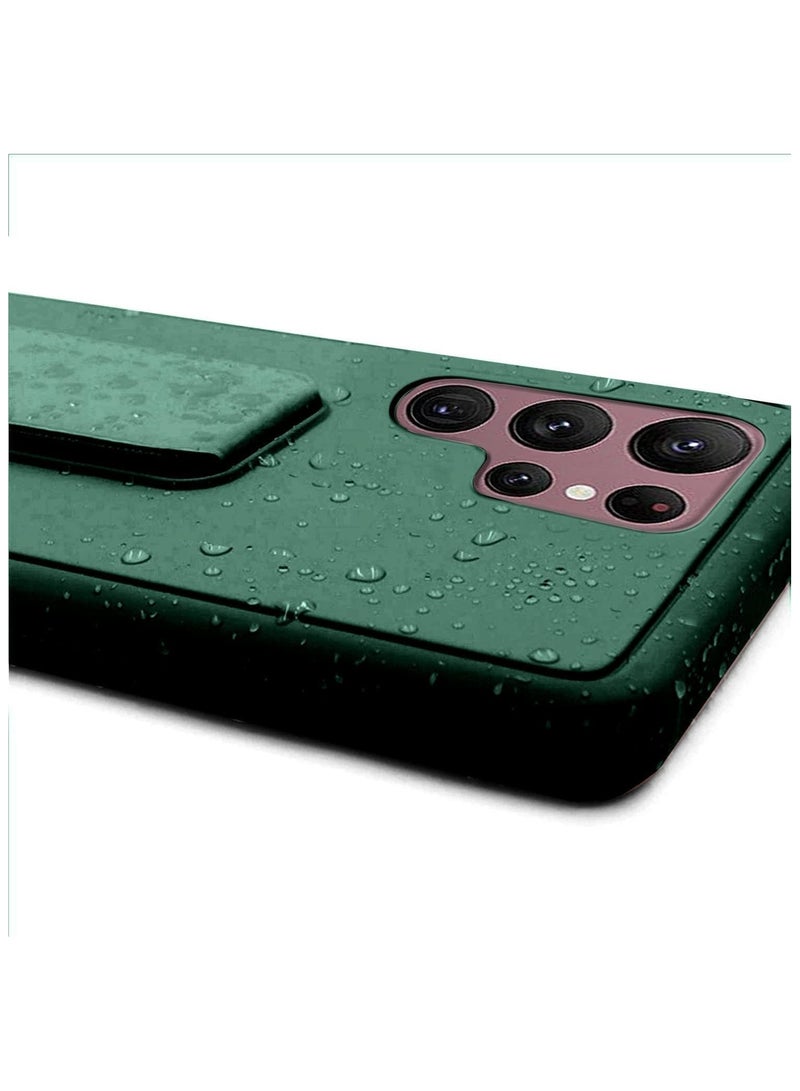 ACLIX Samsung Galaxy S26 Ultra Case with Kickstand and Hand Strap, Magnetic Silicone Slim Cover [Car Mount Compatible], 3-Way Vertical/Horizontal Stand & Grip, Shockproof Protective Shell | Dark Green - Image 4