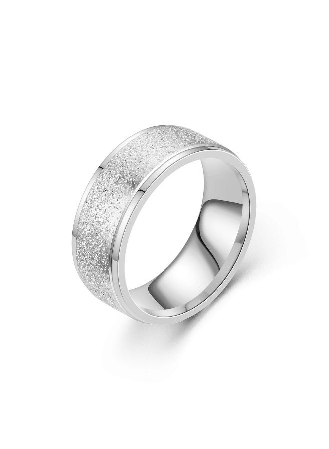 Titanium Steel Matte Ring – 8MM Durable Unisex Ring, Comfort Fit, Scratch-Resistant, Fashion Jewelry for Daily Wear, Gifting & Special Occasions - Image 1