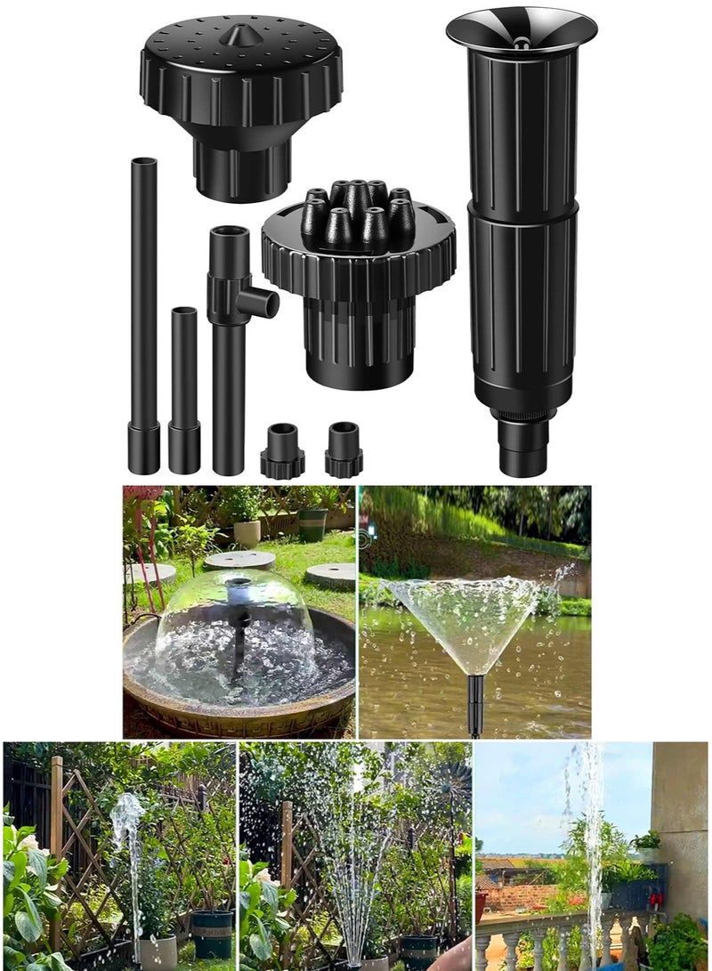 Fountain Pump Nozzle kit Mushroom Spray Head Kit for Pond Pumps - Water Fountain Nozzle Set Submersible, 25mm and 20mm - Image 1