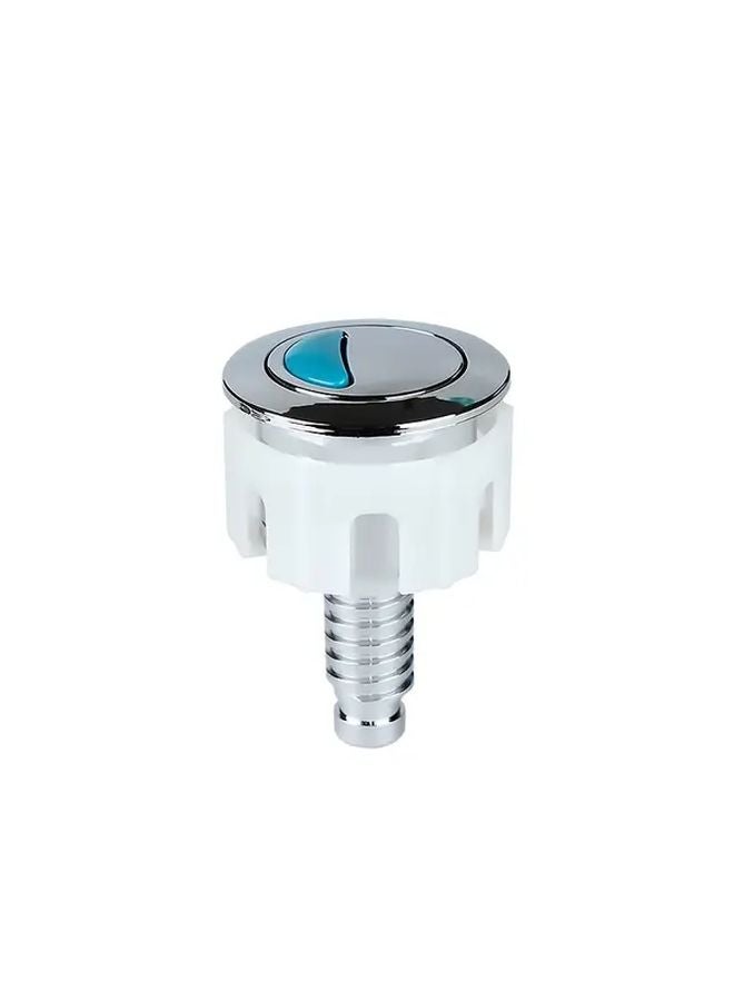 Dual Flush Toilet Tank Button Replacement Silver Easy Install For Bathroom Water Tanks - Image 1
