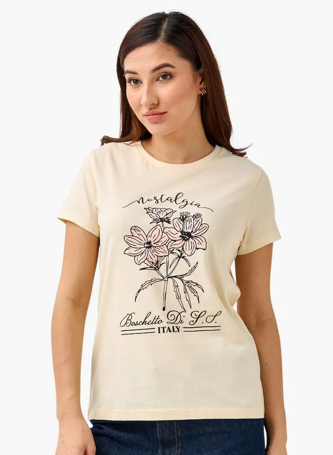 Splash FAV Regular Fit Cotton T-shirt with Graphic Print