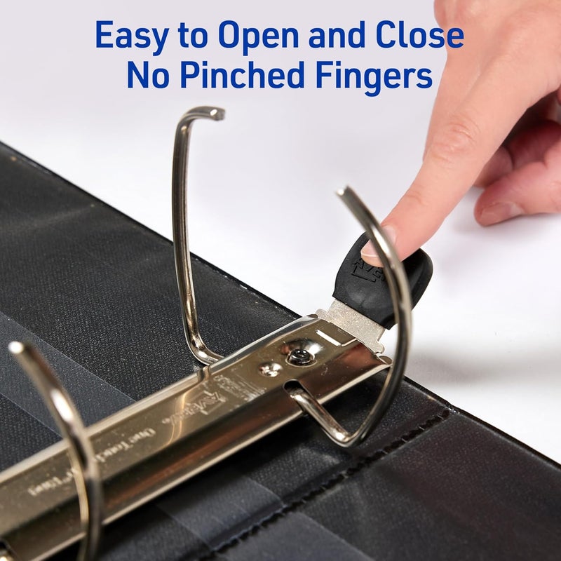 AVERY Heavy-Duty View 3 Ring Binder, 3" One Touch EZD Rings, 670-Sheet Capacity, 3.5 Inch Wide Spine, Great for Home, School Supplies, Office, or Organization Needs, 1 White Binder (79193) - Image 3