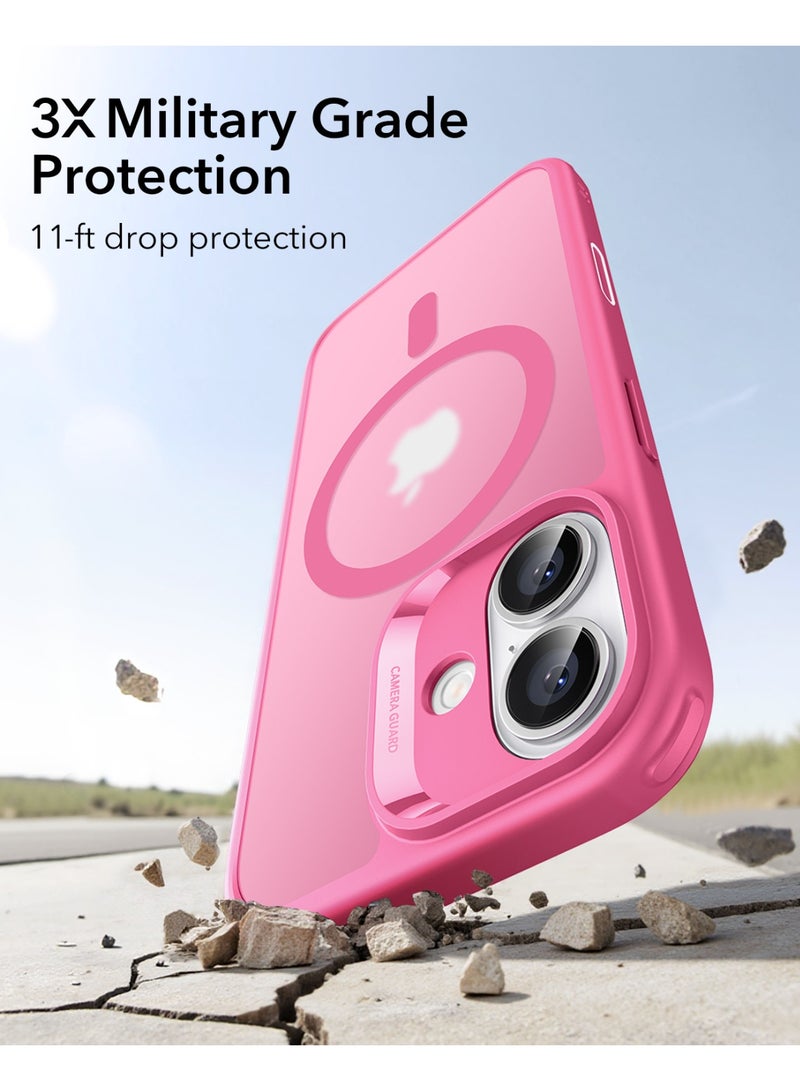 ESR iPhone 17 HaloLock Classic Hybrid Case – MagSafe Compatible Cover with Camera Control Button Military-Grade Drop Protection And Shock-Absorbing Corners - Frosted Pink - Image 2