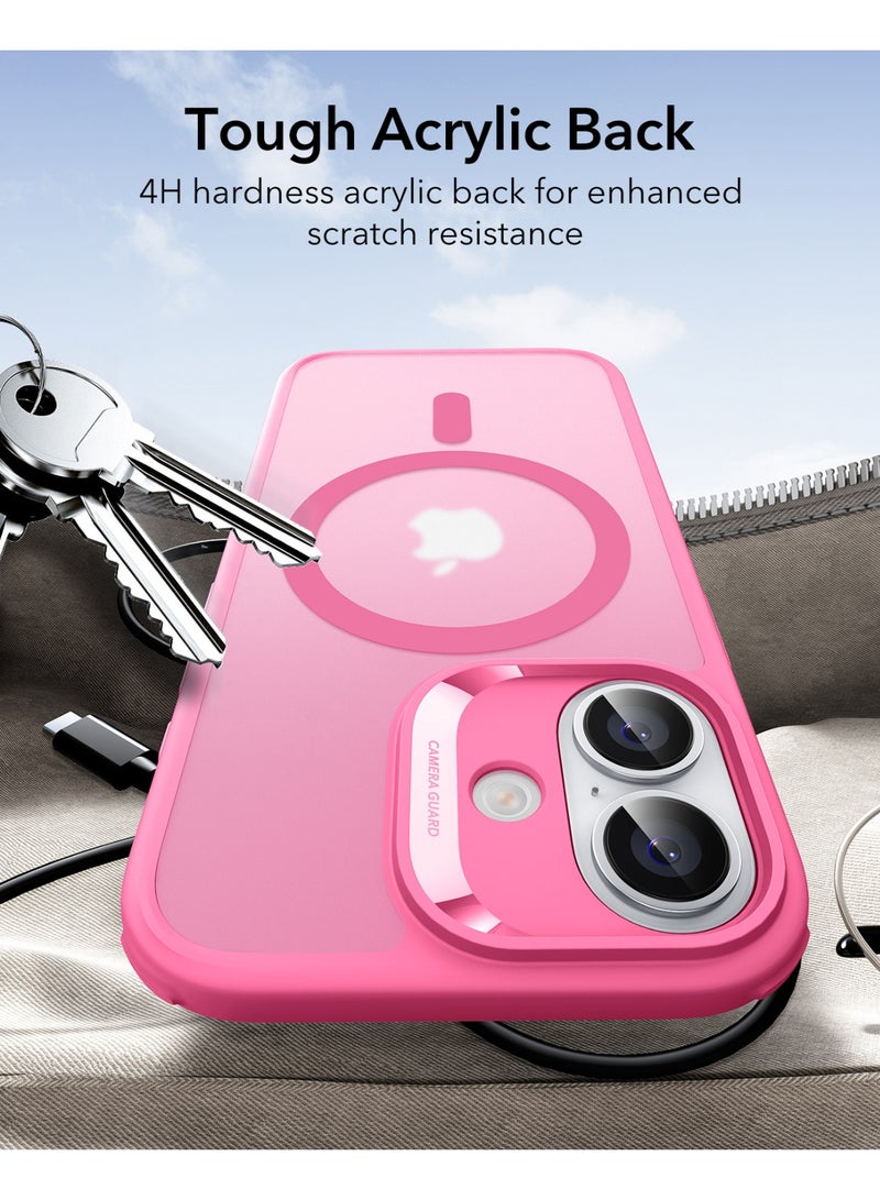 ESR iPhone 17 HaloLock Classic Hybrid Case – MagSafe Compatible Cover with Camera Control Button Military-Grade Drop Protection And Shock-Absorbing Corners - Frosted Pink - Image 5