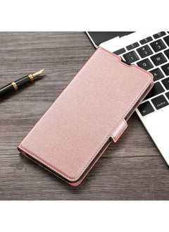 HuHa Case Cover For Realme 6i / 5i / 5s / Narzo 10 Ultra-thin Voltage Side Buckle PU + TPU Leather Phone Case Rose Gold 