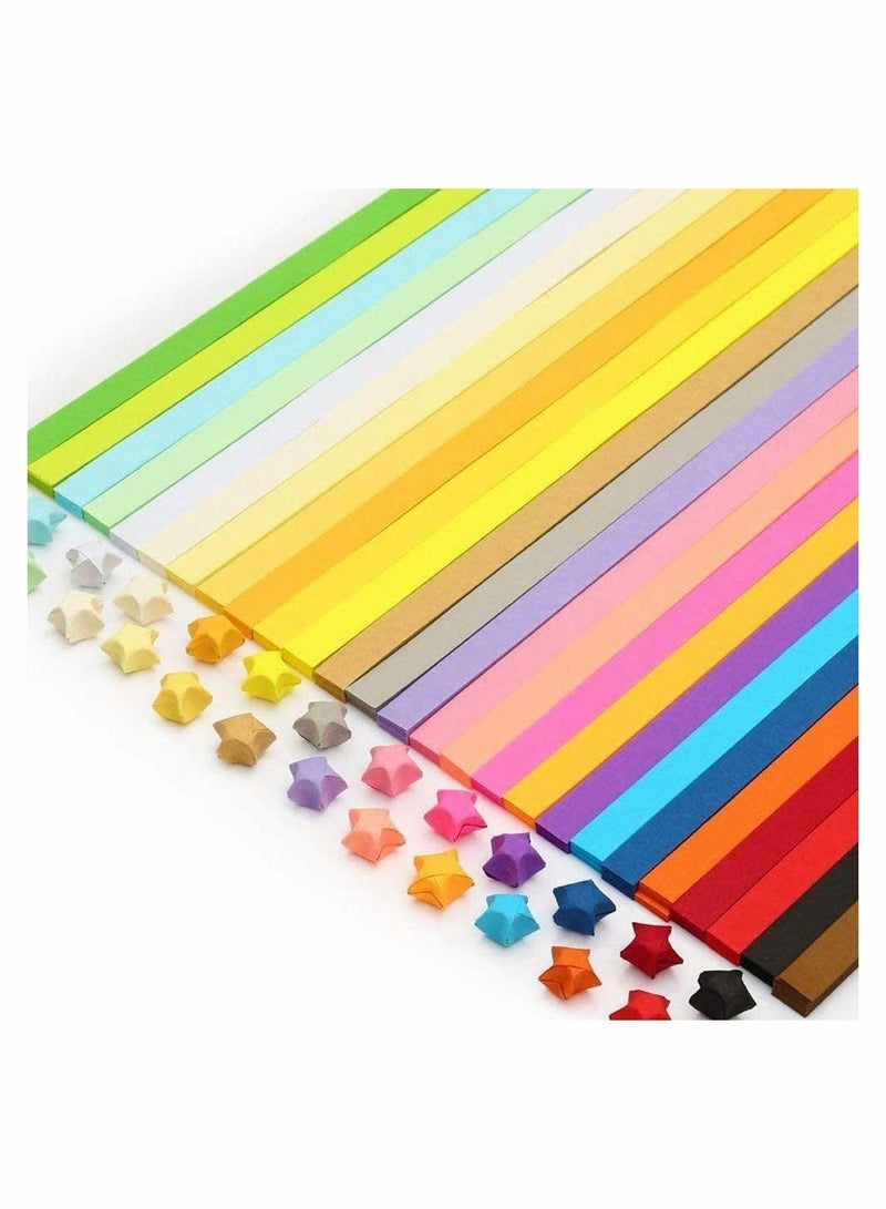 Y&D 2060 Sheets DIY Sided Stars Origami Paper, Craft Folding Paper Strips Colors Decoration for Handmade Home Cards Gift, Party Decoration, Crafts Decoration(27 Color）  - Image 1
