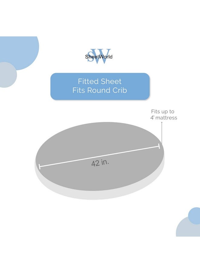 SHEETWORLD.COM شيت وورلد ملاءة سرير دائري للأطفال، 100% قطن منسوج، للجنسين ولد بنت، 42 × 42 بوصة، رمادي صلب منسوج، صنع في الولايات المتحدة - Image 5