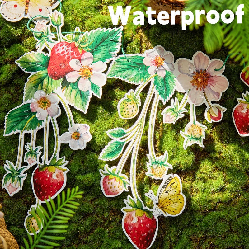 Paper Jazz Strawberry Party Banner 2pcs Strawberry Birthday Garland Decoration Berry First Theme Birthday Supplies,Strawberry Streamers for Garden Classroom Red and Green Party Decor for Girl - Image 4
