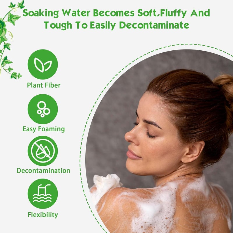 Nogeqi 3pcs Natural LoofahNatural Loofah SpongeExfoliating Body ScrubberLuffa SpongesEgyptian LoofahsShower Sponge for BodyBack Scrubbers for Use in Shower for Man and WomanLarge Small - Image 3