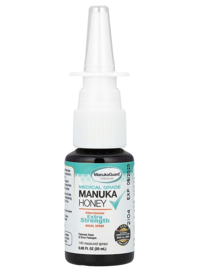 ManukaGuard Medical Grade Manuka Honey Nasal Spray Extra Strength 0.65 fl oz (20 ml)