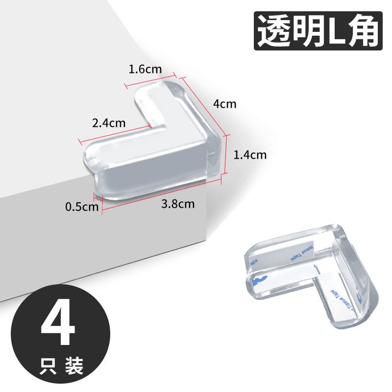 Glass Corner Protector, Right-Angle Table Corner Anti-Collision Guard, Silicone Edge Wrap, Corner Sticker, Anti-Bump Corner  Protector - Image 1