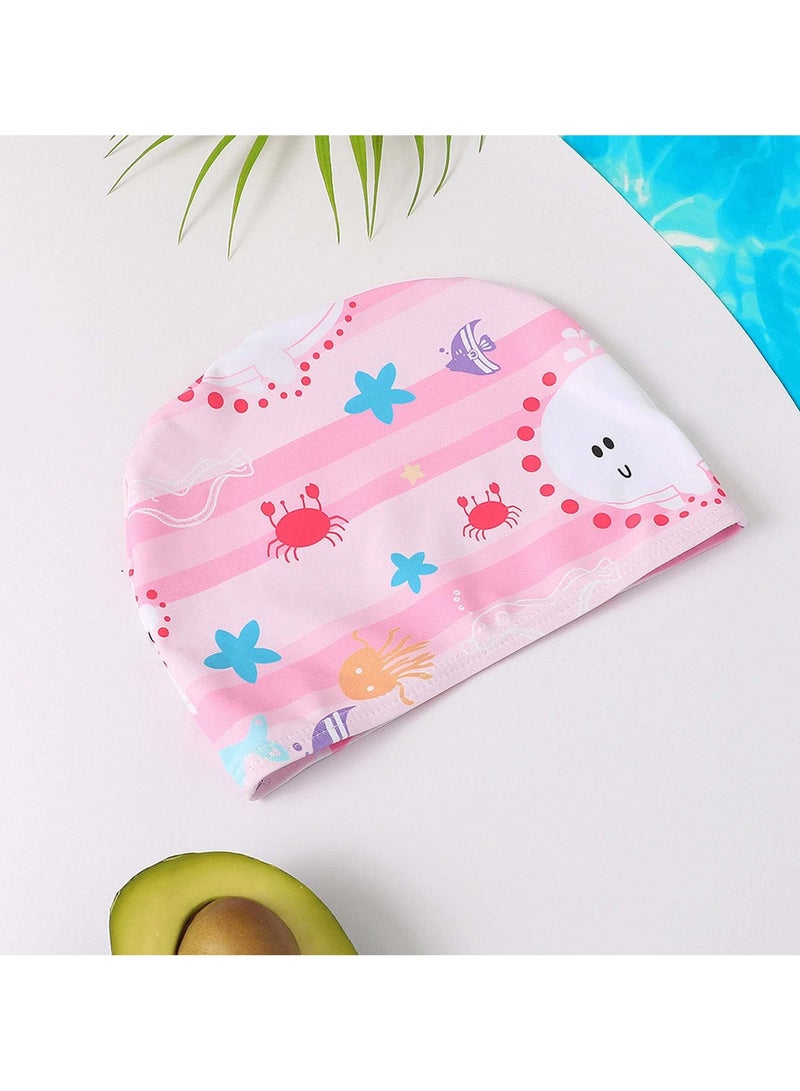 SYOSI بدلة سباحة عائمة للأطفال من قطعة واحدة مع طفو قابل للتعديل بدلة سباحة بأكمام قصيرة برسوم كرتونية (3-4 سنوات، وردي محيطي) - Image 5