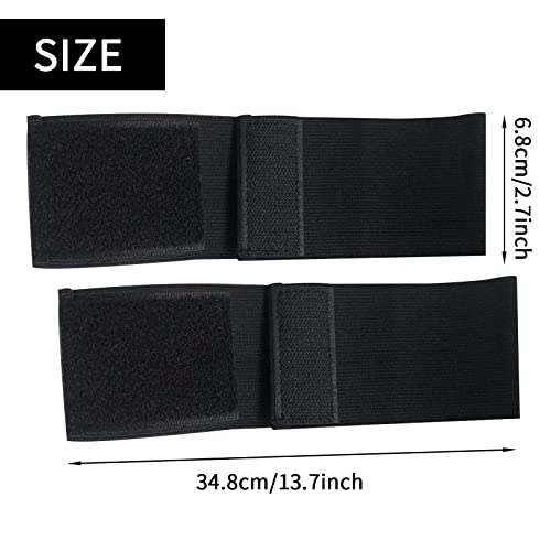 Kabcifea Funeral Mourning Band,Kabcifea 18pcs Full Black Soccer Football Captains Armband,Elastic Adjustable Funeral Bands for Badges - Image 2