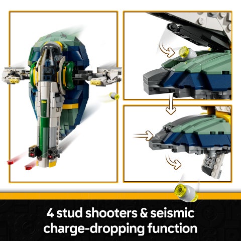 LEGO Star Wars Jango Fett’s Starship Building Toy Set 75433 (Age 9+, 707 Pieces) - Image 3