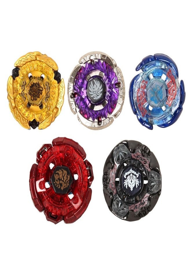 STJOYOPY Metal Fusion 4D Battling Top 5 Pieces Gyros Spinning Top Toy Game with 2 Launchers 1 Grip Gift for Kids Children Boys - Image 2