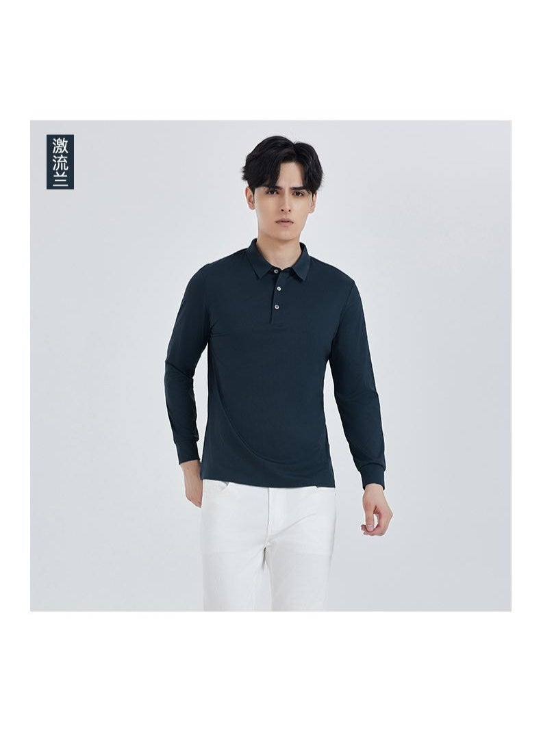Long Sleeve Men's Polo Shirt Workwear Embroidered Logo Cultural Gathering Clothing Spring Autumn - Image 2