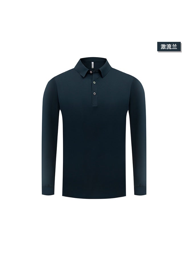 Long Sleeve Men's Polo Shirt Workwear Embroidered Logo Cultural Gathering Clothing Spring Autumn - Image 1
