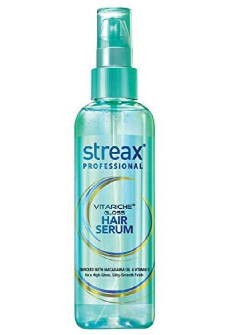 Streax Pro Hair Serum Vita Gloss With Macademia Oil & Vitamin E, Helps In Everyday Styling, Adds Shine To Hair Gorgeous & Shiny Hair, 115 Ml, Pack of 1 - Image 1