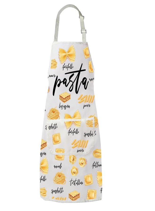 PXTIDY Pasta Kitchen Apron With Pockets Love Eat Italian Pasta Apron Pasta Matching Gift Spaghetti Food lover gift (pasta apron) - Image 1