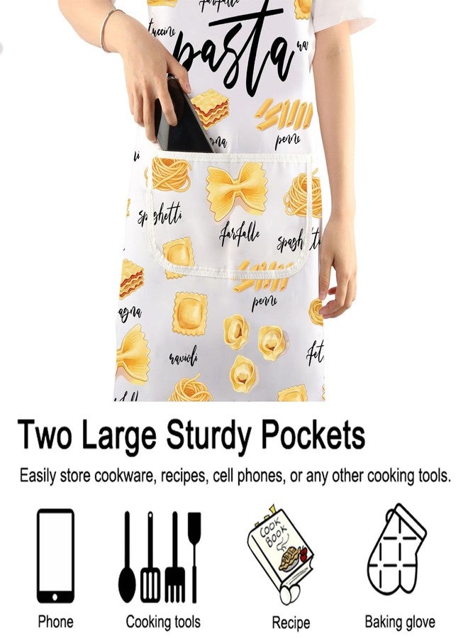 PXTIDY Pasta Kitchen Apron With Pockets Love Eat Italian Pasta Apron Pasta Matching Gift Spaghetti Food lover gift (pasta apron) - Image 5