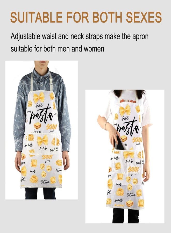 PXTIDY Pasta Kitchen Apron With Pockets Love Eat Italian Pasta Apron Pasta Matching Gift Spaghetti Food lover gift (pasta apron) - Image 4