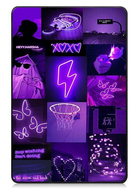 Protective Flip Case For Apple iPad mini 7th Generation (A17 Pro 2024 Model) (Mini 6 2021 Model  6th Generation) With Trifold Stand Auto Wake Sleep Shockproof Cover Purple aesthetic