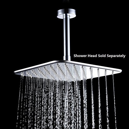 Purelux Ceiling Mount Shower Arm 6 Inches Water Outlet PJ0611 Made of Stainless Steel Straight Shower Arm with Gasket Flange, Chrome Finish - Image 5