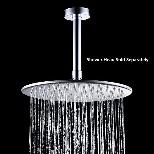 Purelux Ceiling Mount Shower Arm 6 Inches Water Outlet PJ0611 Made of Stainless Steel Straight Shower Arm with Gasket Flange, Chrome Finish - Image 4