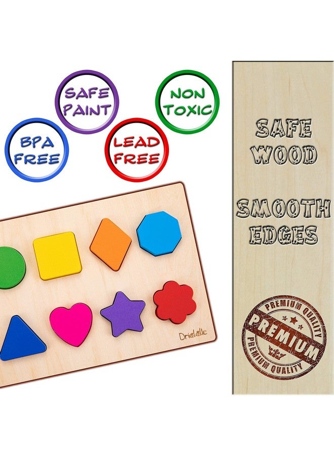 Driddle Magnetic Wooden Educational Shape Puzzle - Learn Colors & Shape Recognition Toy - Toddler Preschool Game - Kids Montessori Education - Image 2