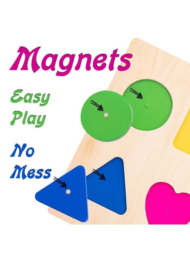Driddle Magnetic Wooden Educational Shape Puzzle - Learn Colors & Shape Recognition Toy - Toddler Preschool Game - Kids Montessori Education - Image 5
