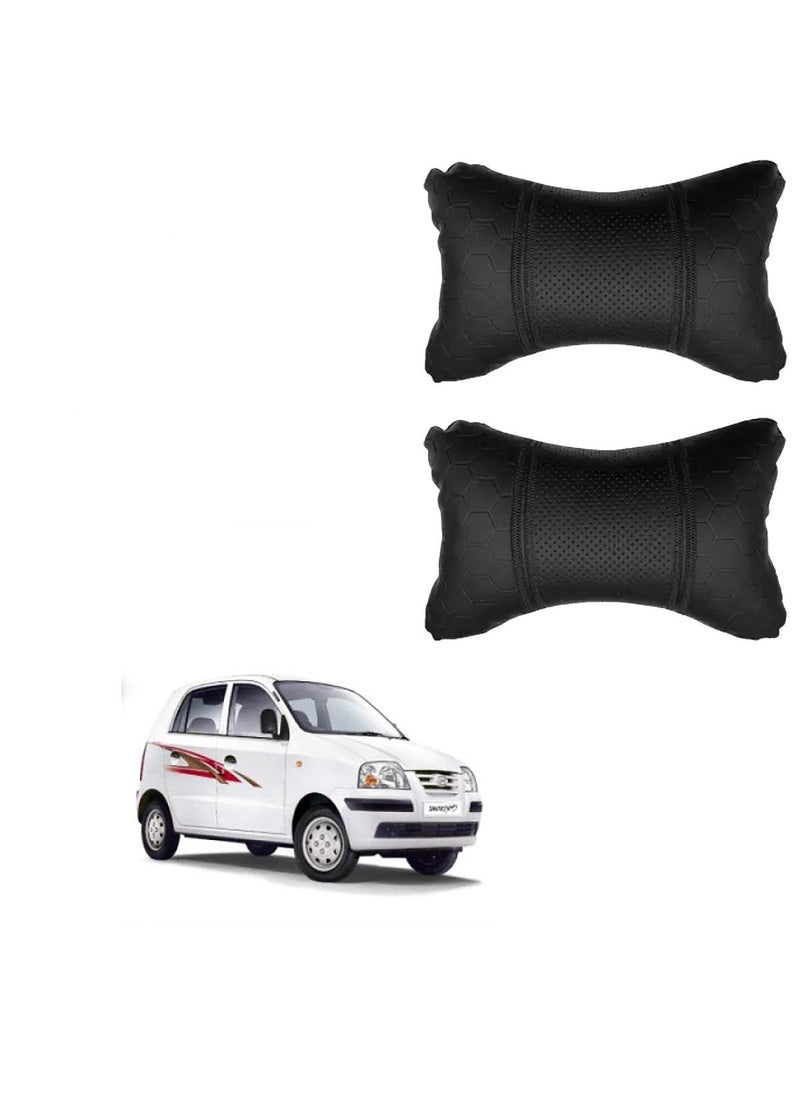 Adroitz Adroitz Black Universal Neck Rest Pillow Faux Leather Material in Football Design for All Cars_490  - Image 1