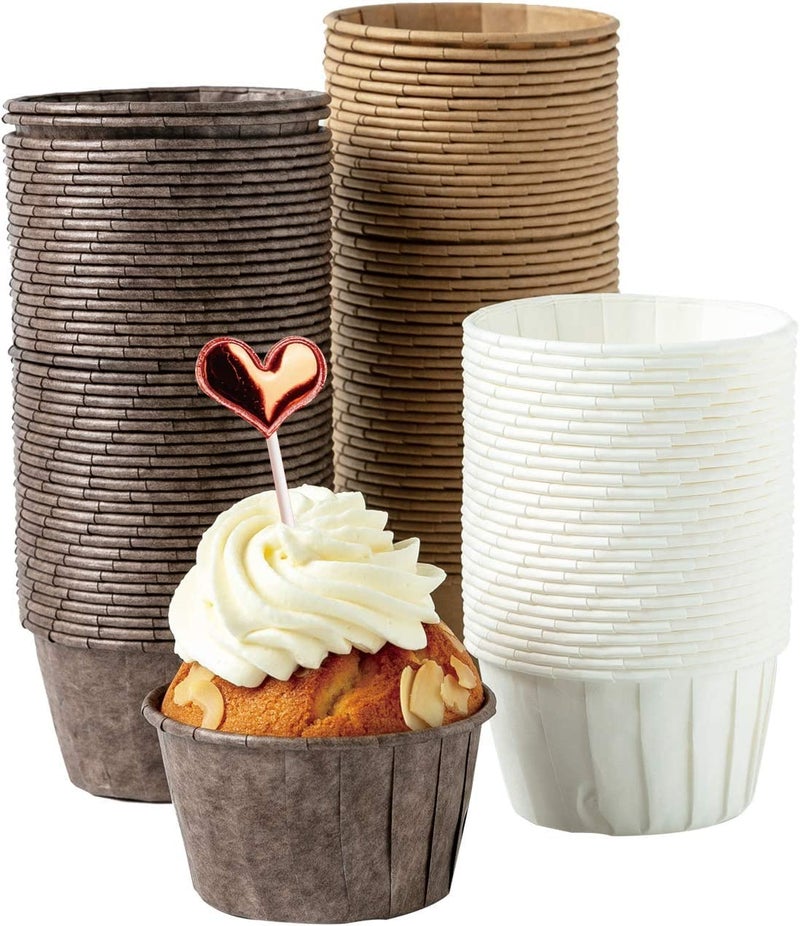 Katbite Parchment Cupcake Liners Standard Size 150PCS, Christmas Cupcake Liners, Muffin Baking Liners, Heavy Duty Greaseproof Wrappers for Bakery, Birthday Party - Image 1