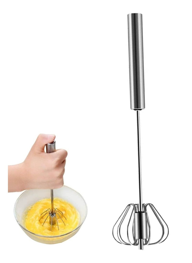 Generic - stainless steel manual egg whisk - silver - Image 1
