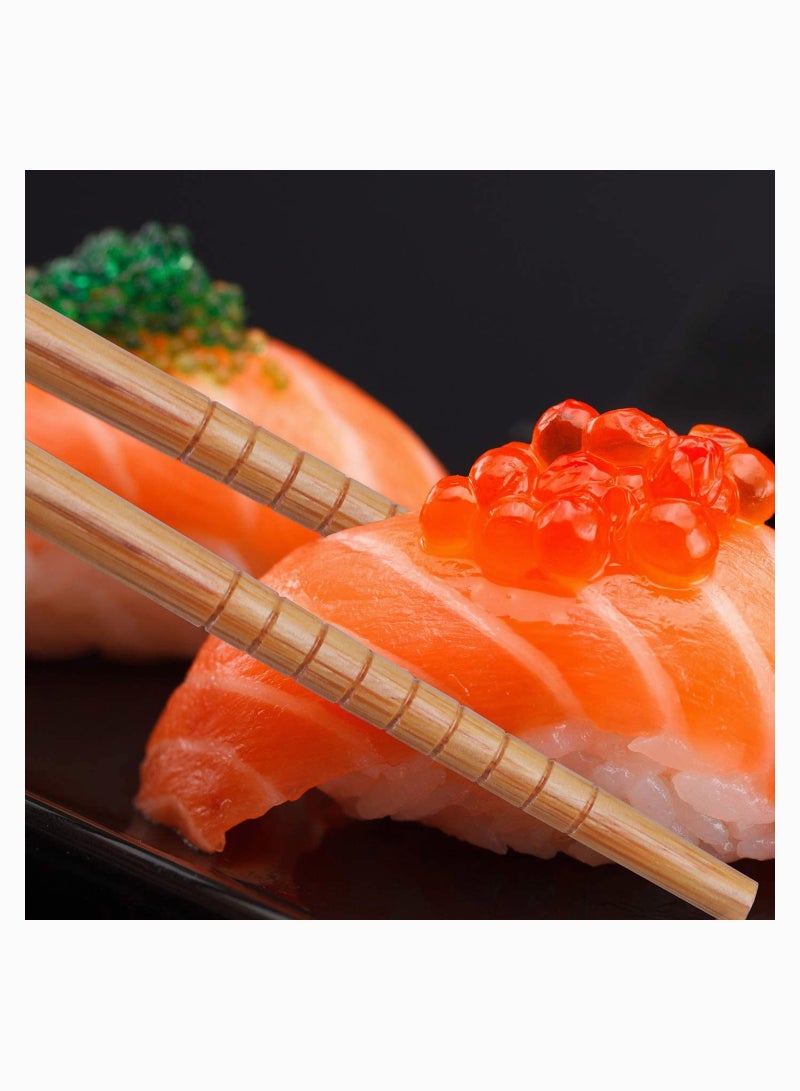 Barakah عيدان تناول الطعام من الخيزران قابلة لإعادة الاستخدام مجموعة هدايا بأسلوب ياباني، عيدان تناول الطعام الطبيعية الكلاسيكية من الخيزران آمنة في غسالة الصحون، 5 أزواج - Image 3