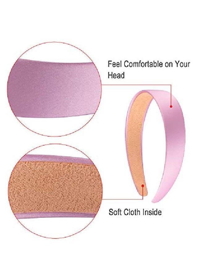 SIQUK 12 Pieces Satin Headbands 1 Inch Wide Nonslip Headband Colorful Headbands Diy Hair Headband For Women And Girls12 Colors  - Image 4