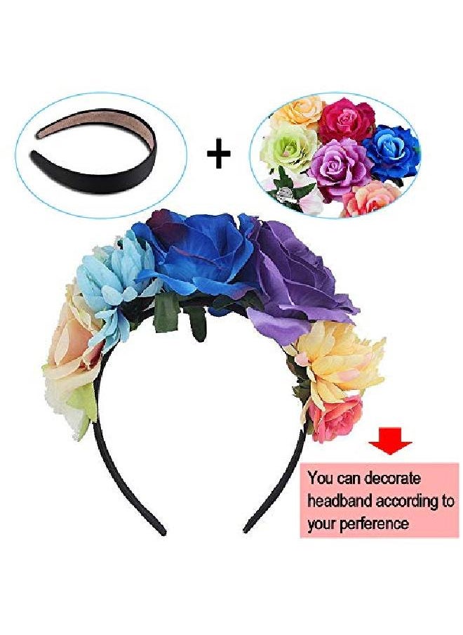 SIQUK 12 Pieces Satin Headbands 1 Inch Wide Nonslip Headband Colorful Headbands Diy Hair Headband For Women And Girls12 Colors  - Image 5