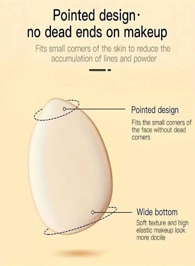 Chronex مجموعة كروينكس 5 قطع من إسفنجات المكياج الصغيرة مع حاوية للكريمات، خافي العيوب والبودرة - Image 5