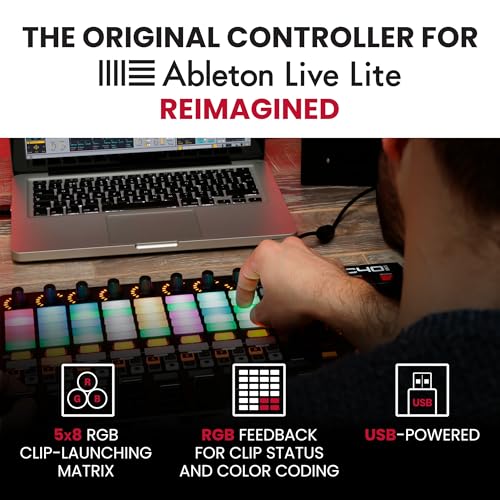 Akai Professional أكاي بروفيشينال APC40 MKII - وحدة تحكم MIDI USB لتخطيط 1 إلى 1 مع Ableton Live Lite مع مصفوفة إطلاق مقاطع 5x8، وأزرار، ومزج، ومجموعة برامج احترافية متضمنة - Image 3