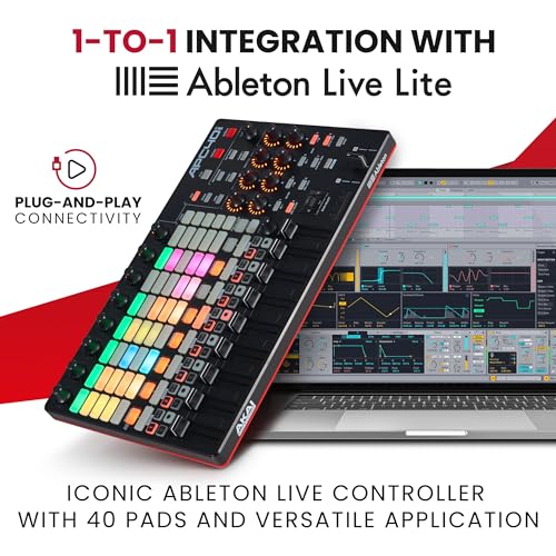 Akai Professional أكاي بروفيشينال APC40 MKII - وحدة تحكم MIDI USB لتخطيط 1 إلى 1 مع Ableton Live Lite مع مصفوفة إطلاق مقاطع 5x8، وأزرار، ومزج، ومجموعة برامج احترافية متضمنة - Image 2