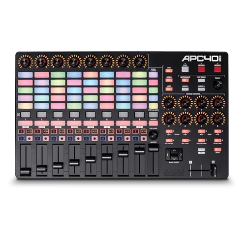 Akai Professional أكاي بروفيشينال APC40 MKII - وحدة تحكم MIDI USB لتخطيط 1 إلى 1 مع Ableton Live Lite مع مصفوفة إطلاق مقاطع 5x8، وأزرار، ومزج، ومجموعة برامج احترافية متضمنة - Image 1
