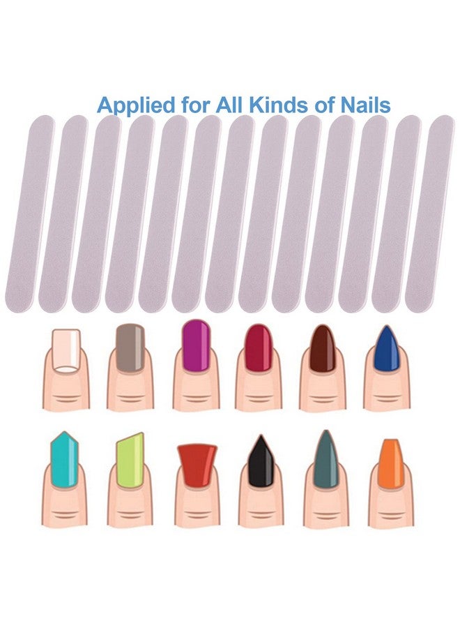 GigaGround Mini Nail Files Bulk (100 Pcs) Double Sided Emery Board Nail File For Nature Nails Manicure Tool Set Disposable Colorful Nail File For Home Salon Use Travel Size Men Women Kids Wood Board - Image 2