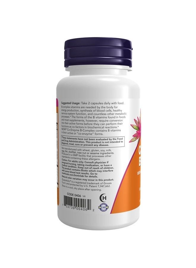 now - Supplements, Co-Enzyme B Complex with Alpha Lipoic Acid and CoQ10, Nutritional Health, 60 Veg Capsules - Image 1